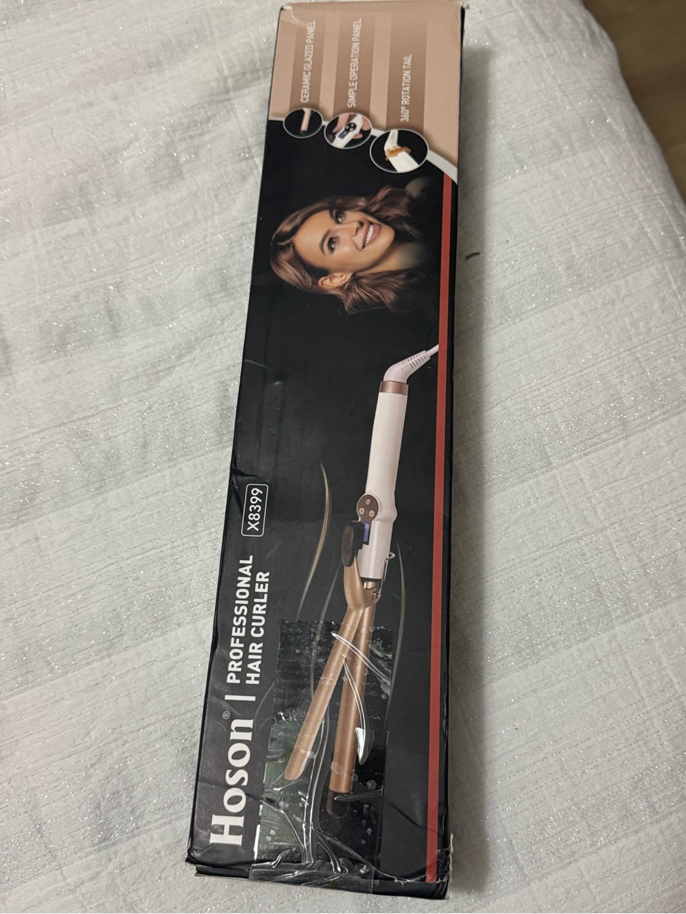Professional Hair Curler in White & Gold